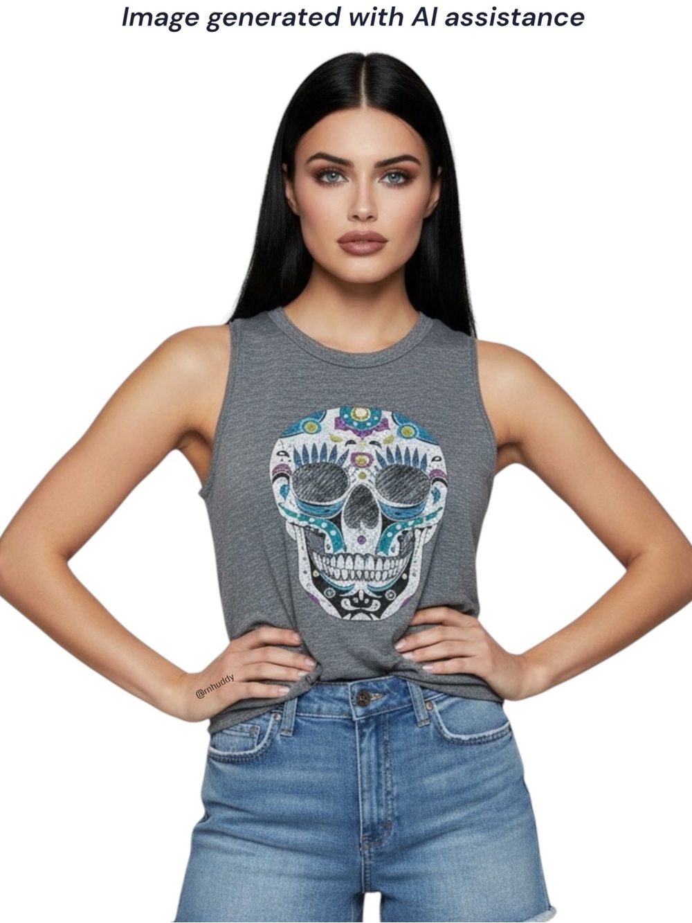 Chaser L grey painted skull tank